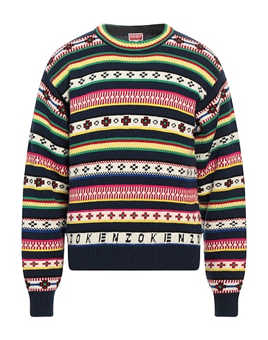 KENZO Pullover Blu notte 64% Lana, 36% Cotone