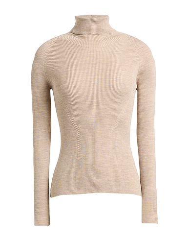 GENTRYPORTOFINO Turtleneck Beige 70% Virgin Wool, 30% Silk