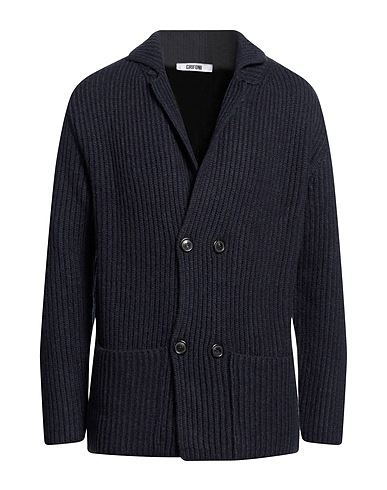 GRIFONI Cardigan Midnight blue 47% Virgin Wool, 32% Camel wool, 21% Polyamide