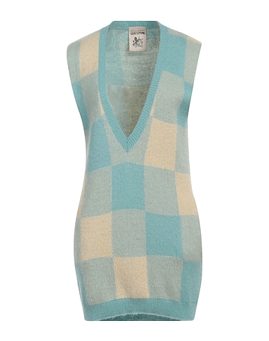 SEMICOUTURE Maglia Gilet Celeste 38% Acrilico, 32% Poliammide, 30% Lana mohair