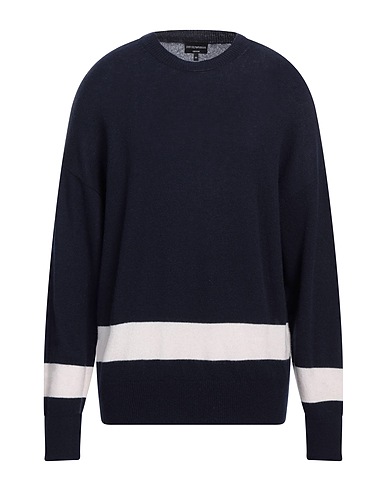 EMPORIO ARMANI Cashmere jumper Midnight blue 100% Cashmere, Polyamide, Elastane
