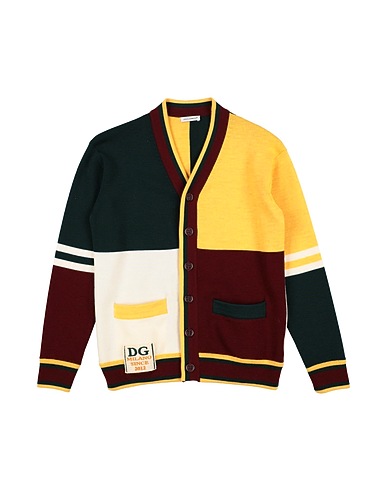 DOLCE&GABBANA Cardigan Yellow 100% Virgin Wool, Polyester, Acrylic, Wool, Viscose