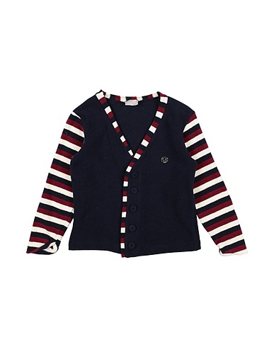 LALALÙ Cardigan Midnight blue 68% Cotton, 19% Acrylic, 6% Other Fibres, 4% Viscose, 3% Elastane