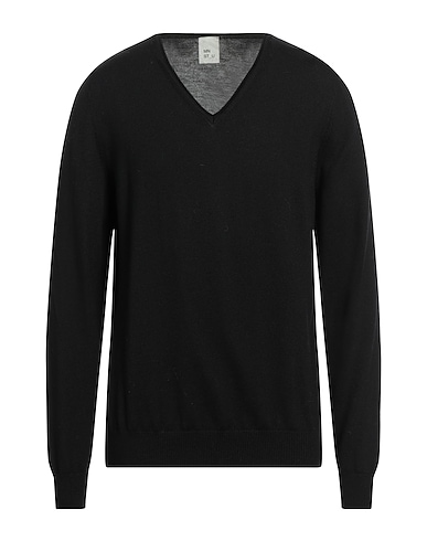MN ST_U Jumper Black 100% Virgin Wool