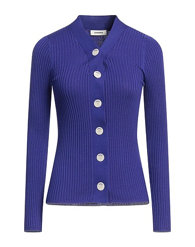 SANDRO Cardigan Purple 51% Viscose, 25% Lyocell, 15% Polyamide, 9% Silk