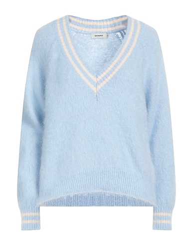 SANDRO Pullover Himmelblau 50% Mohairwolle, 49% Polyamid, 1% Elastan