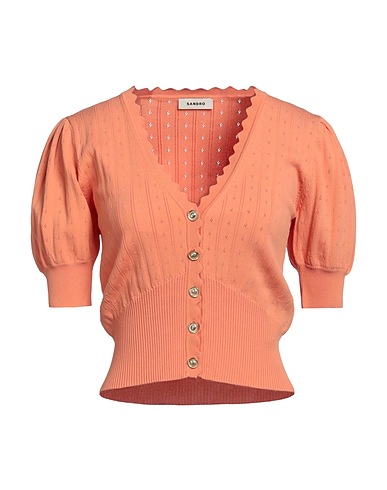 SANDRO Cardigan Salmon pink 53% Viscose, 47% Polyamide