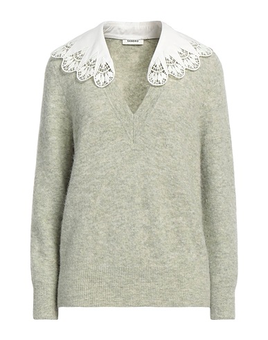 SANDRO Jumper Green 34% Alpaca wool, 33% Wool, 30% Polyamide, 3% Elastane, Polyester