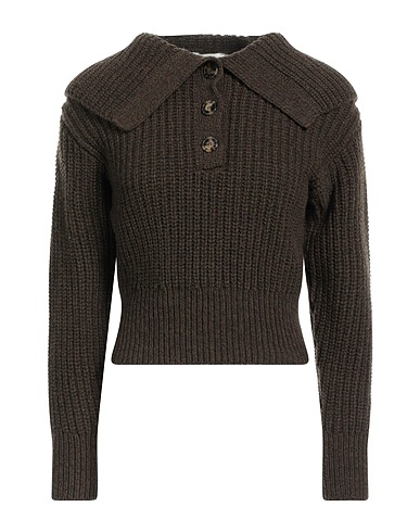 SANDRO Sweater Dark brown 80% Wool, 20% Polyamide