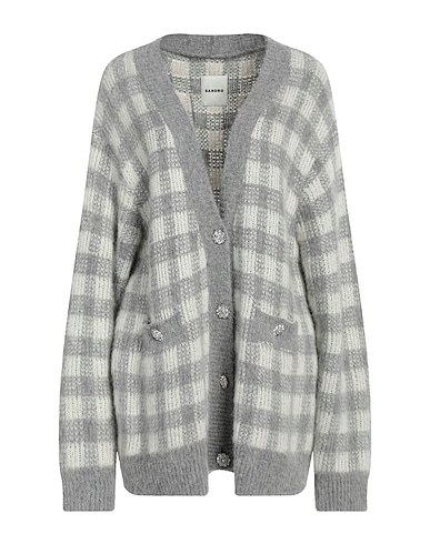 SANDRO Cardigan Grey 39% Acrylic, 24% Polyamide, 17% Alpaca wool, 14% Mohair wool, 6% Wool