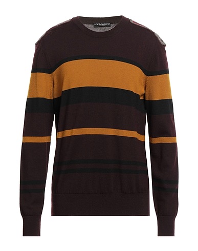 DOLCE&GABBANA Jumper Plum 100% Virgin Wool, Brass, Glass