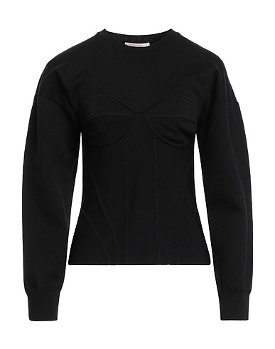 MCQUEEN Jumper Black 71% Viscose, 15% Polyester, 13% Polyamide, 1% Elastane, Wool