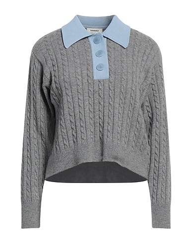SANDRO Pullover Grigio 62% Lana, 34% Poliammide, 4% Cachemire