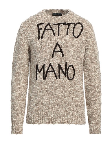 DOLCE&GABBANA Sweater Beige 93% Virgin Wool, 7% Polyamide