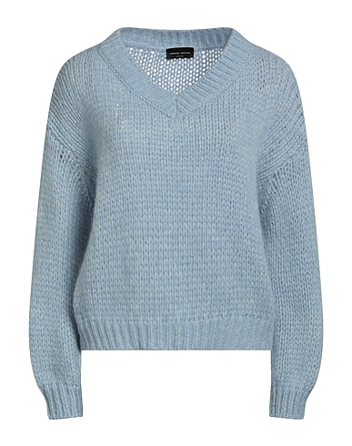 ROBERTO COLLINA Sweater Light blue 68% Baby alpaca wool, 22% Nylon, 10% Wool