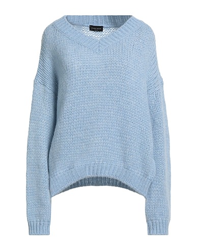 ROBERTO COLLINA Pullover Celeste 68% Lana di baby alpaca, 22% Nylon, 10% Lana