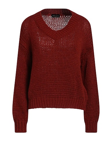 ROBERTO COLLINA Jumper Brick red 68% Baby alpaca wool, 22% Nylon, 10% Wool