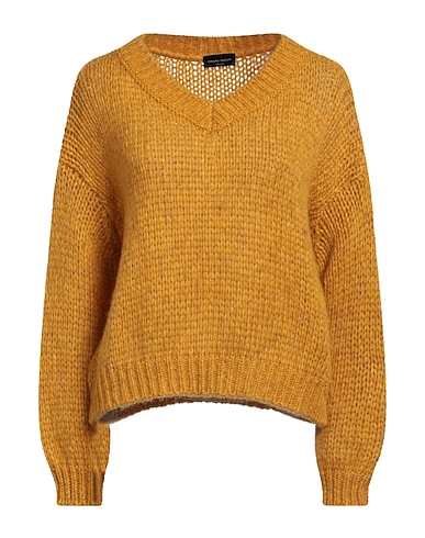 ROBERTO COLLINA Pullover Senape 68% Lana di baby alpaca, 22% Nylon, 10% Lana