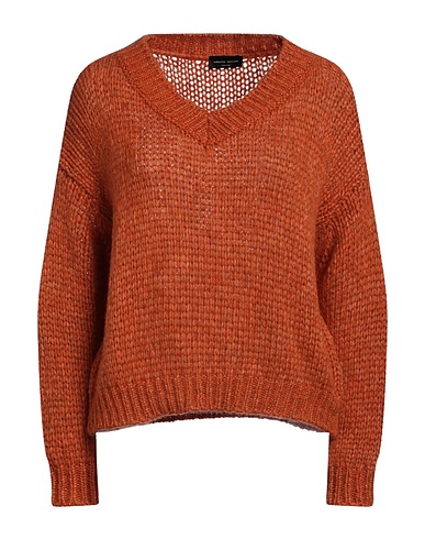 ROBERTO COLLINA Sweater Rust 68% Baby alpaca wool, 22% Nylon, 10% Wool