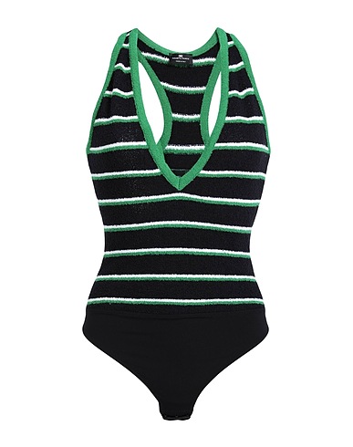 ELISABETTA FRANCHI TOPS Vert 65% Coton, 35% Polyamide, Élasthanne