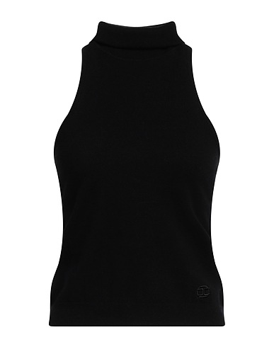 ELISABETTA FRANCHI Polo neck Black 38% Polyester, 25% Wool, 17% Acrylic, 17% Polyamide, 3% Elastane