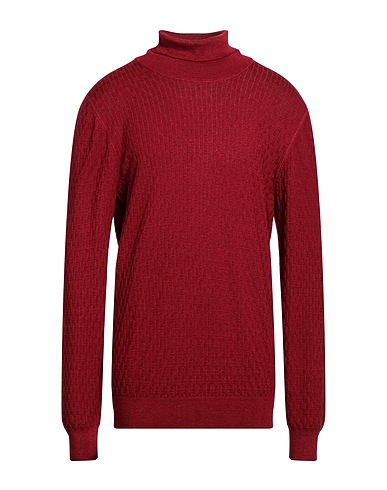 TAGLIATORE Polo neck Brick red 100% Virgin Wool
