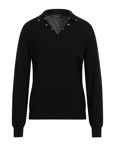 VERSACE Sweater Black 80% Virgin Wool, 20% Cashmere