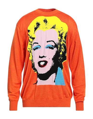 JUNYA WATANABE COMME des GARÇONS Pullover Orange 80% Leinen, 15% Baumwolle, 3% Acryl, 2% Wolle