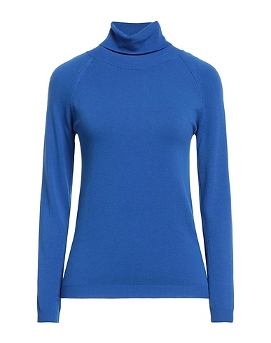 ÉCLÀ Rollkragenpullover Blau 65% Viskose, 35% Polyamid
