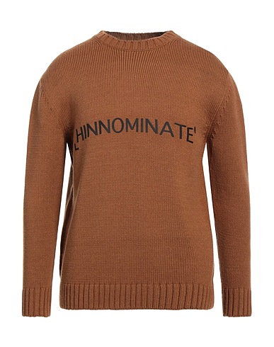 HINNOMINATE Pullover Marrone 50% Lana, 50% Acrilico