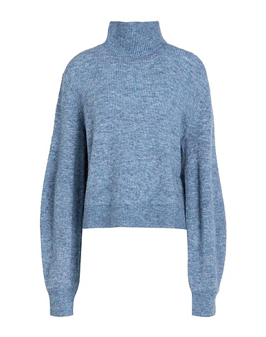 MAJE Polo neck Light blue 52% Polyamide, 34% Wool, 10% Mohair wool, 4% Elastane