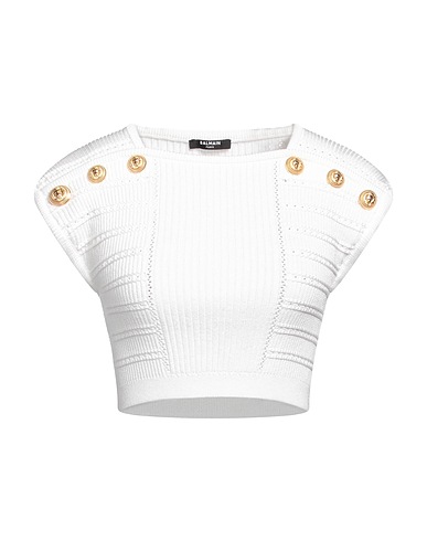 BALMAIN Top White 83% Viscose, 17% Polyamide