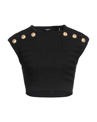 BALMAIN Top Black 83% Viscose, 17% Polyamide