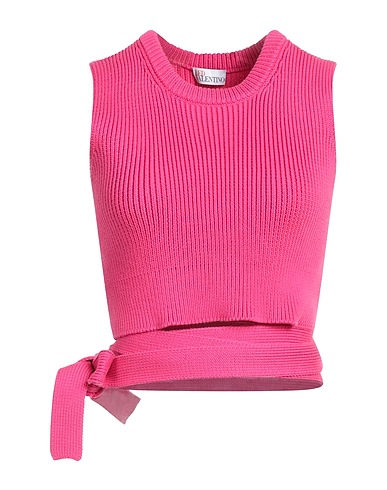 REDValentino Sleeveless sweater Fuchsia 100% Cotton