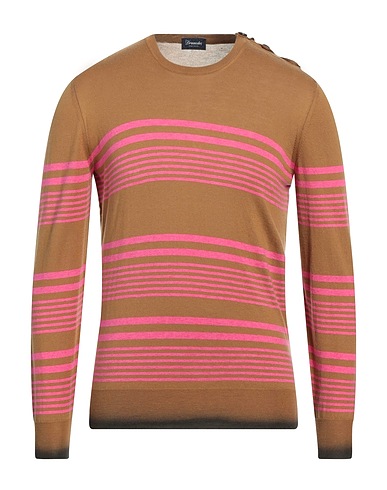 DRUMOHR Pullover Kamel 100% Baumwolle