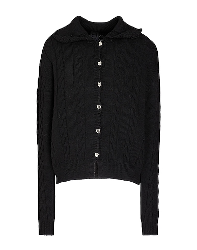 8 by YOOX Cardigan WOOL BLEND CABLE KNIT CARDIGAN
 Nero 70% Acrilico, 25% Lana, 5% Altre Fibre