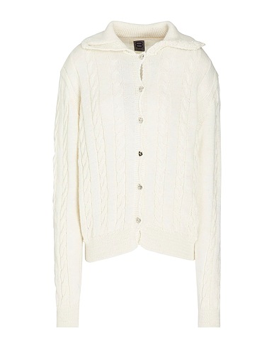 8 by YOOX Cardigan WOOL BLEND CABLE KNIT CARDIGAN
 Avorio 70% Acrilico, 25% Lana, 5% Altre Fibre