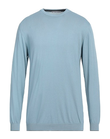 GREY DANIELE ALESSANDRINI Jumper Light blue 100% Cotton