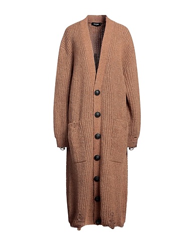 DSQUARED2 Cardigan Light brown 68% Alpaca wool, 22% Polyamide, 10% Wool