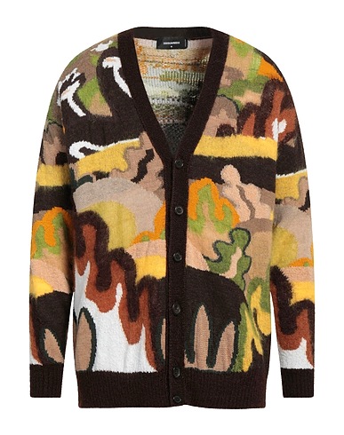 DSQUARED2 Cardigan 30% Cotton, 26% Virgin Wool, 22% Synthetic fibers, 16% Mohair wool, 6% Alpaca wool