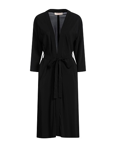 JUCCA Full-length jacket Black 95% Viscose, 5% Elastane