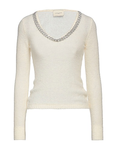 GIUSEPPE DI MORABITO Jumper Ivory 60% Wool, 40% Polyamide