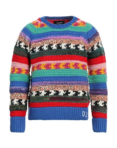 DSQUARED2 Sweater Blue 44% Virgin Wool, 37% Synthetic fibers, 15% Wool, 4% Cotton