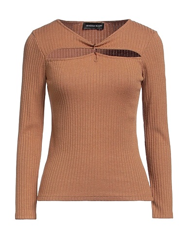 VANESSA SCOTT Jumper Camel 48% Viscose, 29% Polyester, 19% Nylon, 4% Elastane