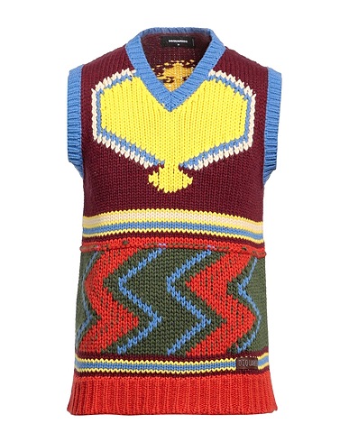 DSQUARED2 ニットベスト ボルドー ウール 74% / アクリル 19% / 毛（アルパカ） 7%