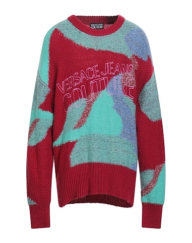 VERSACE JEANS COUTURE Jumper Red 62% Acrylic, 20% Polyester, 10% Wool, 8% Alpaca wool