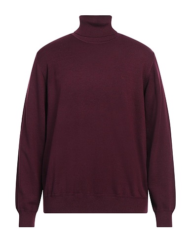 LIU •JO MAN Polo neck Plum 41% Cotton, 28% Polyester, 13% Polyamide, 13% Acrylic, 5% Wool
