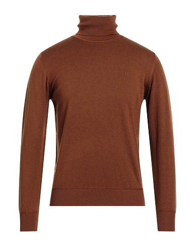 LIU •JO MAN Polo neck Brown 41% Cotton, 28% Polyester, 13% Polyamide, 13% Acrylic, 5% Wool