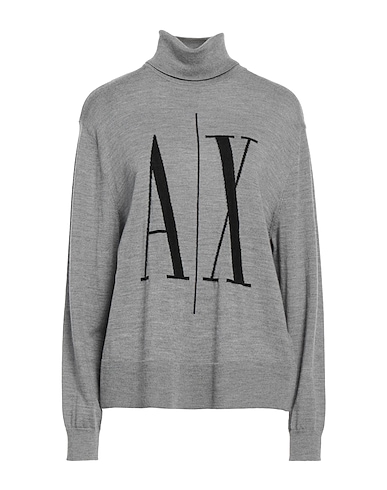ARMANI EXCHANGE Polo neck Grey 100% Virgin Wool