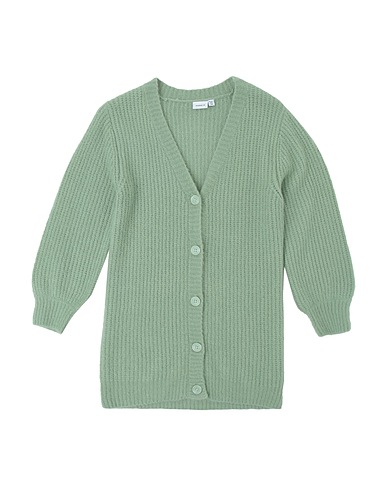 NAME IT® Cardigan Sage green 68% Acrylic, 12% Polyester, 11% Polyamide, 6% Wool, 3% Elastane
